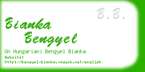 bianka bengyel business card